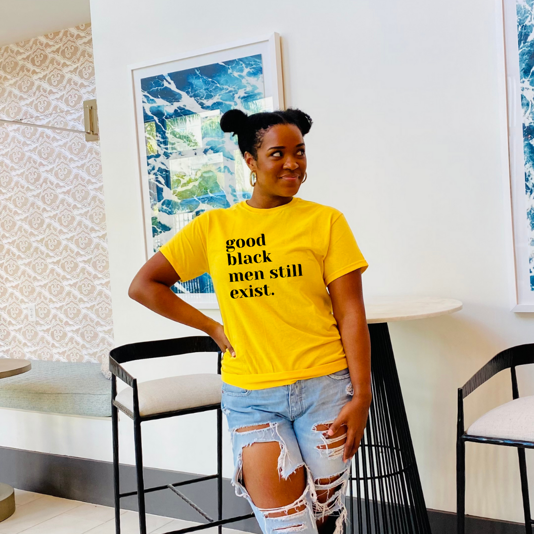 GOOD BLACK MEN GOLD (SHORT-SLEEVED) T-SHIRT